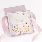 Noa & Nellie Necklace Kids Flower Girl Name Necklace with & Flower Charm
