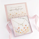 Noa & Nellie Necklace Kids Flower Girl Name Necklace with & Flower Charm