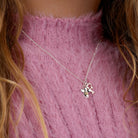 Noa & Nellie Necklace Kids Initial & Guardian Angel Charm Necklace