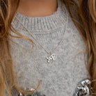 Noa & Nellie Necklace Kids Initial & Guardian Angel Charm Necklace