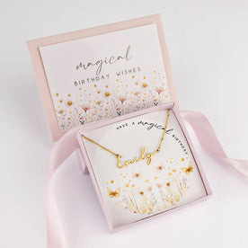 Magical Birthday Personalised Name Necklace – Kids – With Optional Age Badge