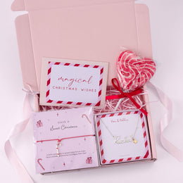 Kids Christmas Gift Set – Personalised Necklace, Bracelet & Handmade Lollipop