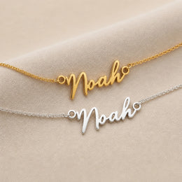 Noah Name Necklace | 18ct Gold, Silver & Vermeil | Ready to Ship