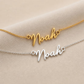 Noah Name Necklace | 18ct Gold, Silver & Vermeil | Ready to Ship