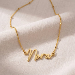 Nora Name Necklace | 18ct Gold, Silver & Vermeil | Ready to Ship