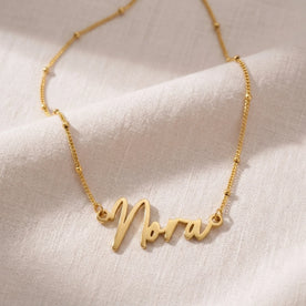 Nora Name Necklace | 18ct Gold, Silver & Vermeil | Ready to Ship