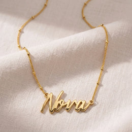 Nova Name Necklace | 18ct Gold, Silver & Vermeil | Ready to Ship