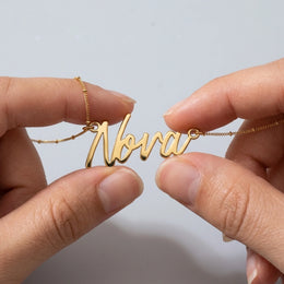 Nova Name Necklace | 18ct Gold, Silver & Vermeil | Ready to Ship