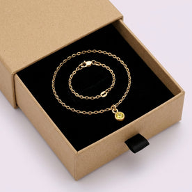 November Birthstone Bracelet | Topaz, Gold & Silver