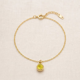 November Birthstone Bracelet | Topaz, Gold & Silver