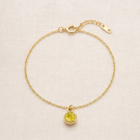 November Birthstone Bracelet | Topaz, Gold & Silver