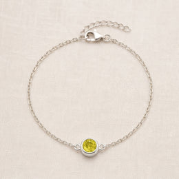 November Birthstone Bracelet | Topaz, Gold & Silver