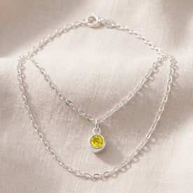 November Birthstone Necklace | Topaz, Gold & Silver