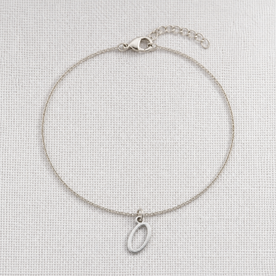 O Bracelet | Initial & Letter O Charm, Gold & Silver