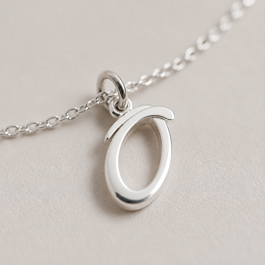 O Bracelet | Initial & Letter O Charm, Gold & Silver