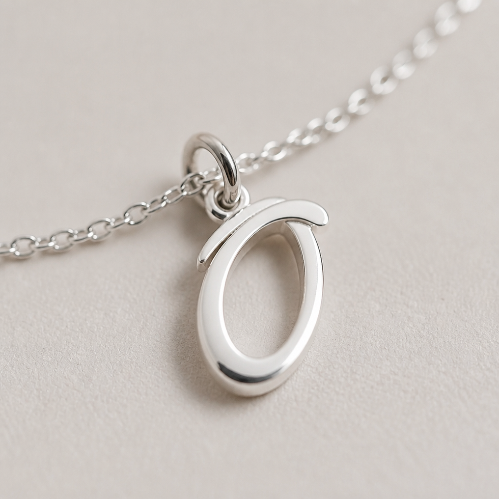 O Bracelet | Initial & Letter O Charm, Gold & Silver