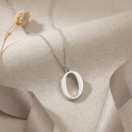 O Necklace | Initial & Letter O Pendant, Gold & Silver
