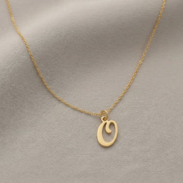 O Necklace | Initial & Letter O Pendant, Gold & Silver