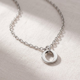 O Necklace | Initial & Letter O Pendant, Gold & Silver