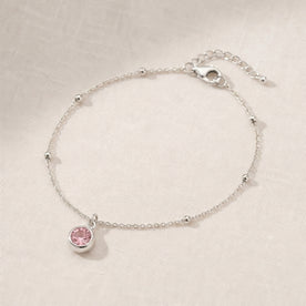 October Birthstone Bracelet | Rose, Gold & Silver