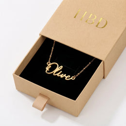 Olive Name Necklace | 18ct Gold, Silver & Vermeil | Ready to Ship