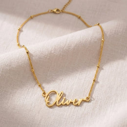 Oliver Name Necklace | 18ct Gold, Silver & Vermeil | Ready to Ship