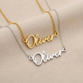 Oliver Name Necklace | 18ct Gold, Silver & Vermeil | Ready to Ship