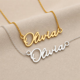 Olivia Name Necklace | 18ct Gold, Silver & Vermeil | Ready to Ship