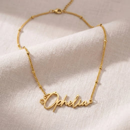 Ophelia Name Necklace | 18ct Gold, Silver & Vermeil | Ready to Ship