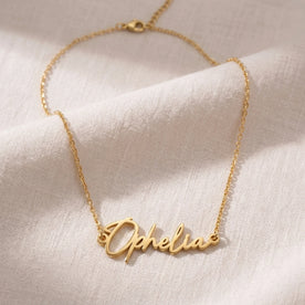 Ophelia Name Necklace | 18ct Gold, Silver & Vermeil | Ready to Ship