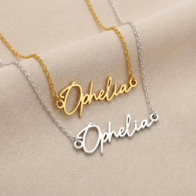 Ophelia Name Necklace | 18ct Gold, Silver & Vermeil | Ready to Ship