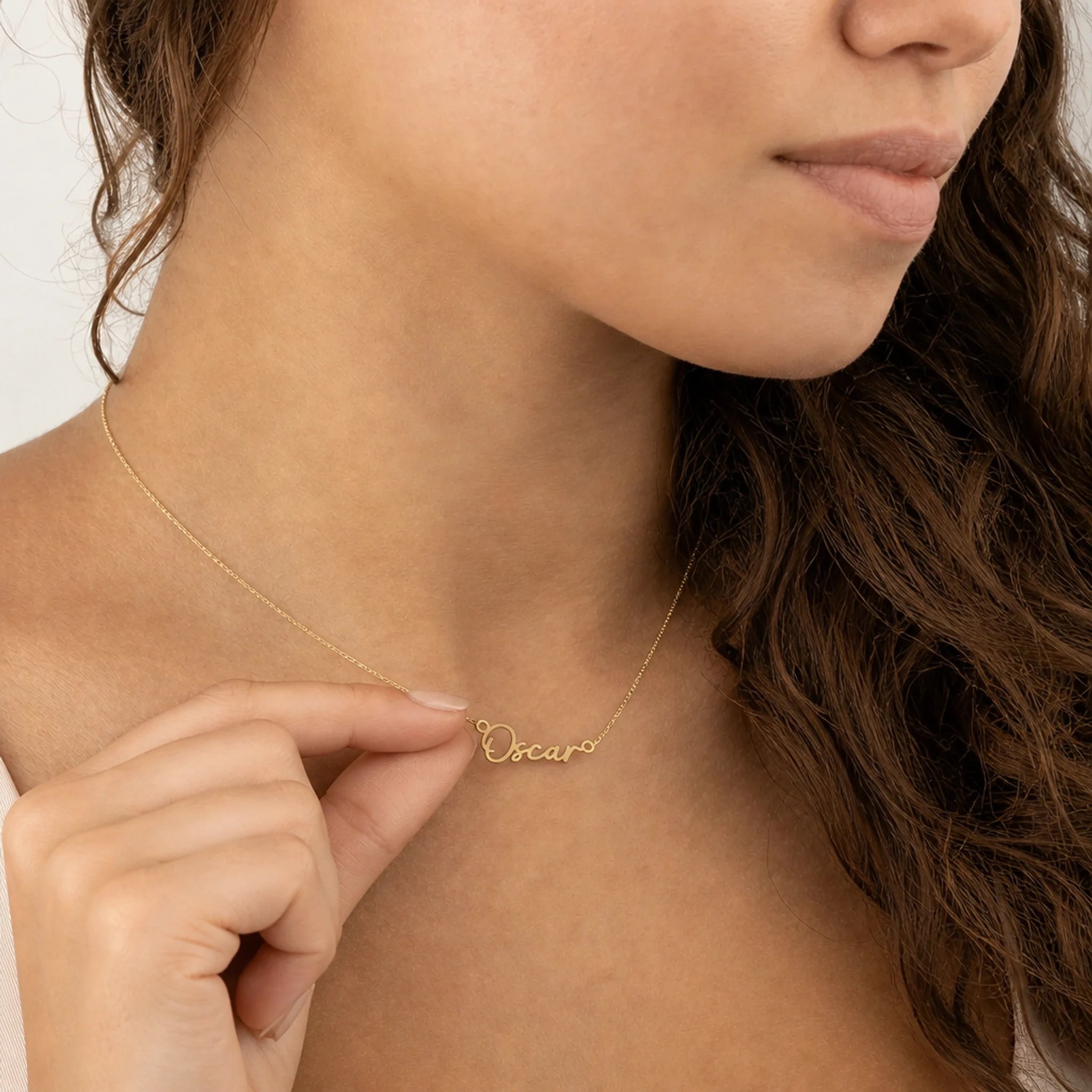 Oscar Name Necklace | 18ct Gold, Silver & Vermeil | Ready to Ship