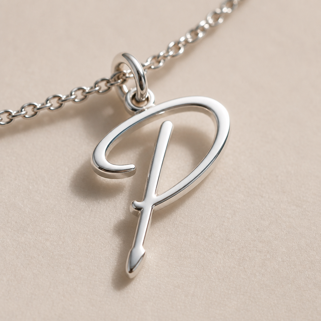 P Bracelet | Initial & Letter P Charm, Gold & Silver
