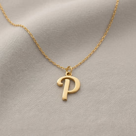 P Necklace | Initial & Letter P Pendant, Gold & Silver