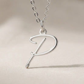 P Necklace | Initial & Letter P Pendant, Gold & Silver