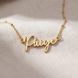 Paige Name Necklace | 18ct Gold, Silver & Vermeil | Ready to Ship