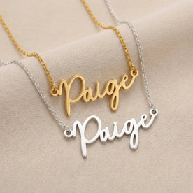 Paige Name Necklace | 18ct Gold, Silver & Vermeil | Ready to Ship