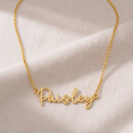 Paisley Name Necklace | 18ct Gold, Silver & Vermeil | Ready to Ship