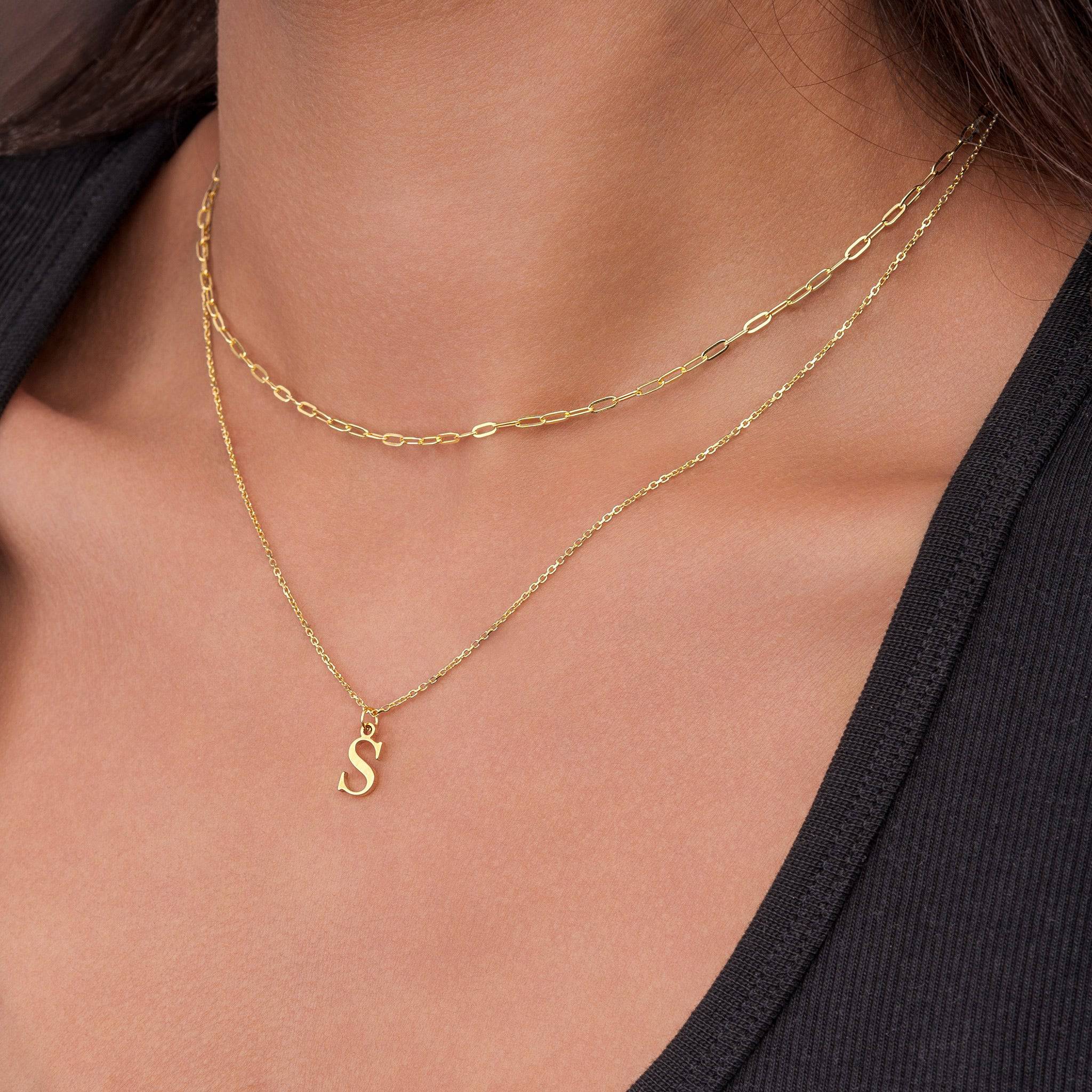 Personalised Initial Necklace | Gold, Silver & Vermeil | HBD