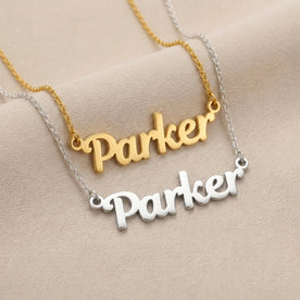 Parker Name Necklace | 18ct Gold, Silver & Vermeil | Ready to Ship