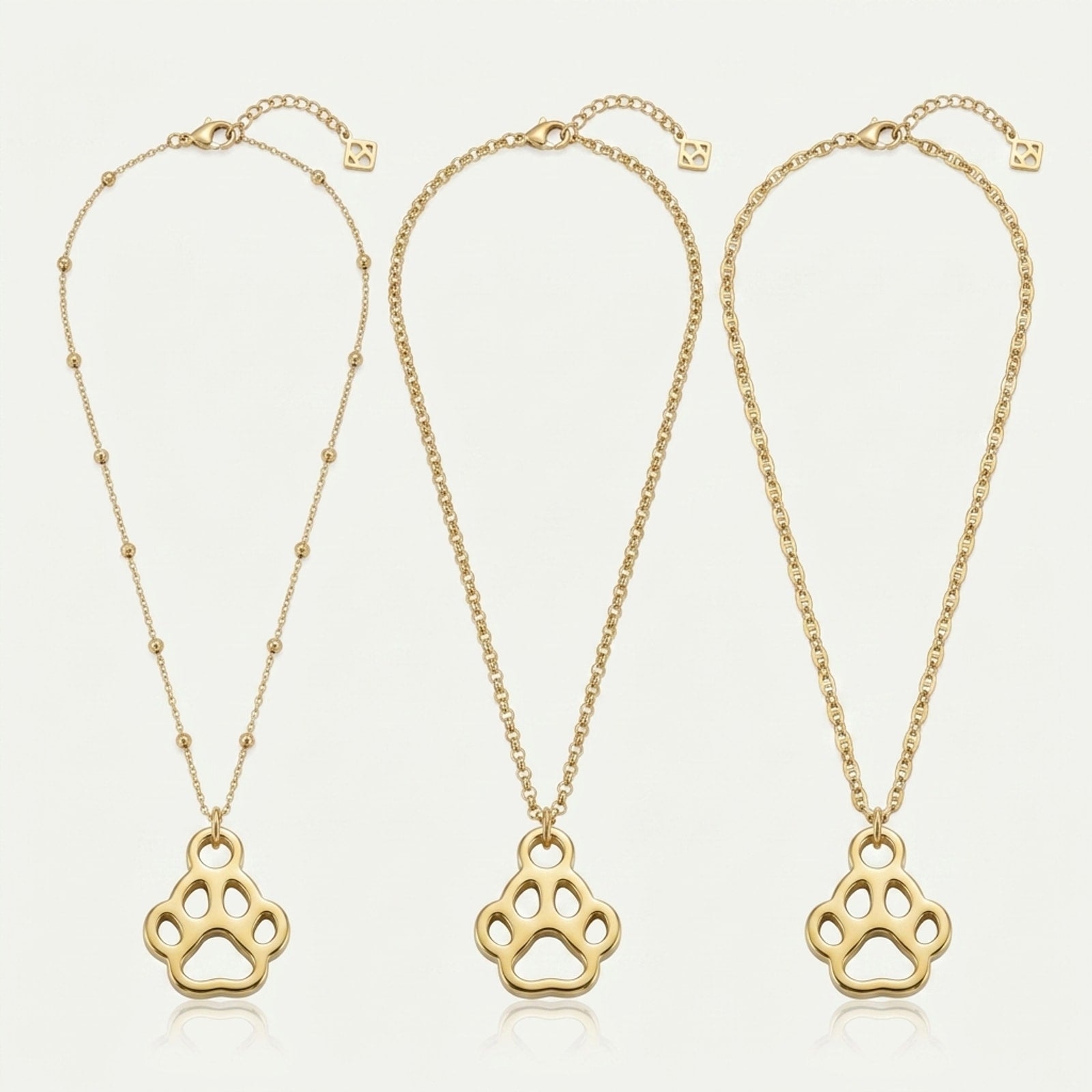 Paw Charm Necklace & Bracelet