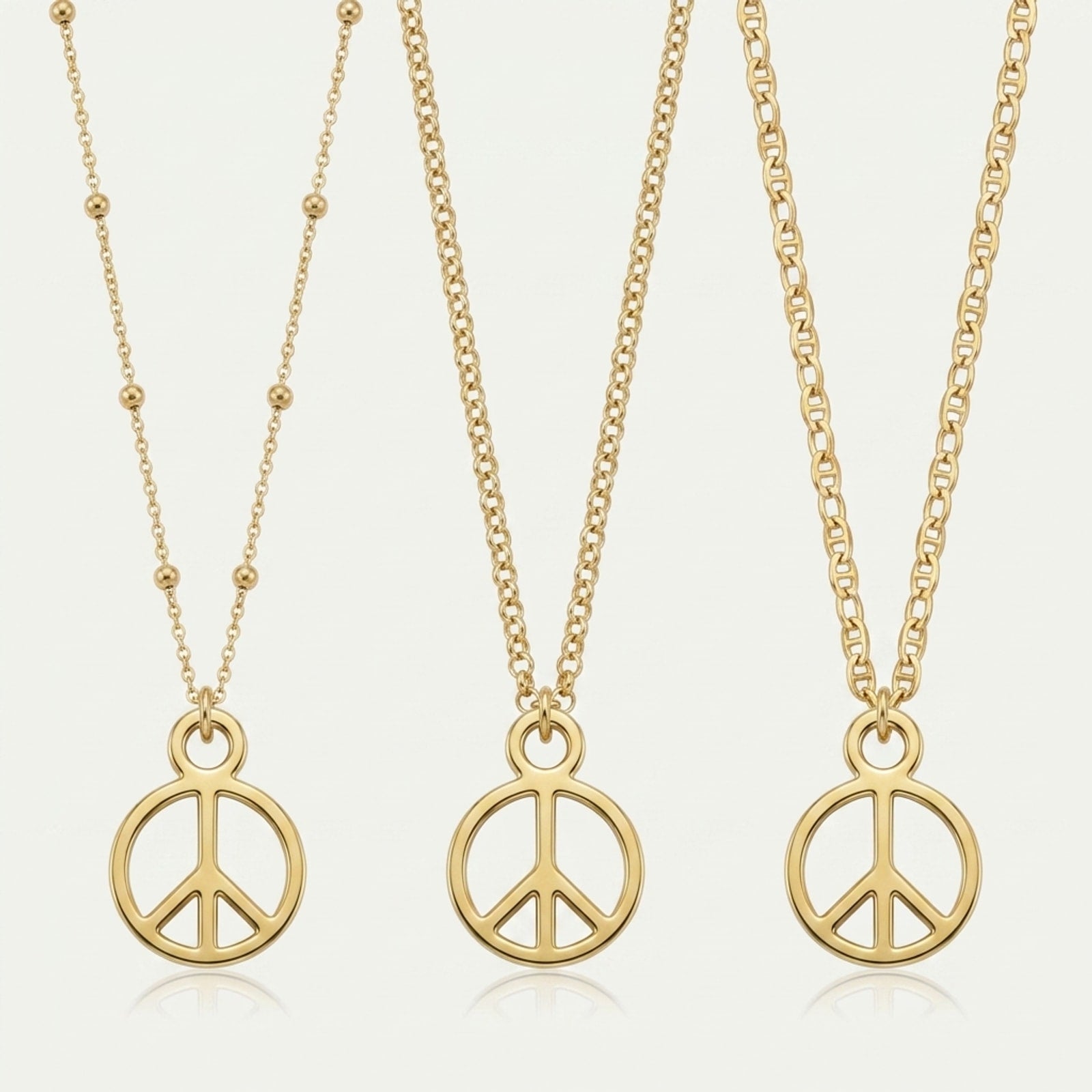 Peace Charm Necklace & Bracelet