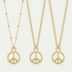 Peace Charm Necklace & Bracelet