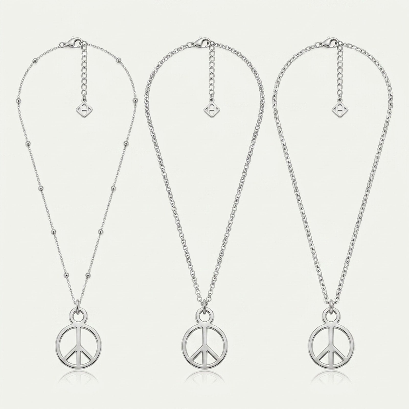 Peace Charm Necklace & Bracelet