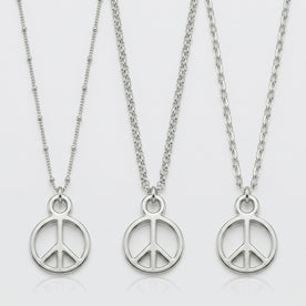 Peace Charm Necklace & Bracelet