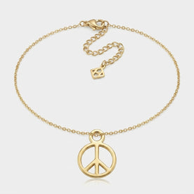 Peace Charm Necklace & Bracelet