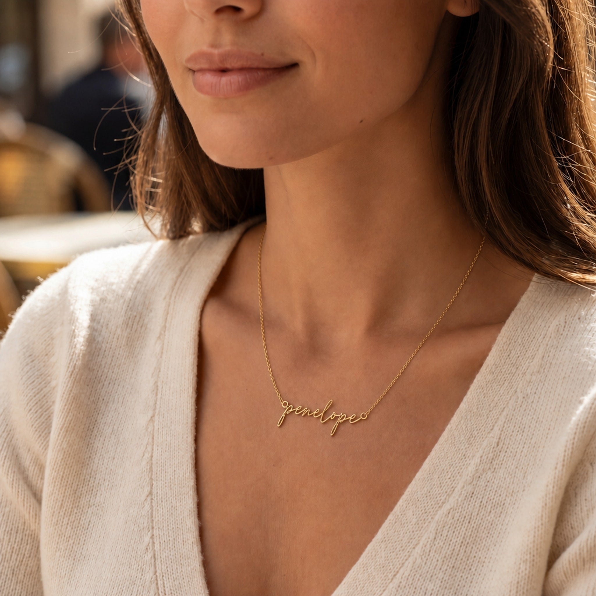 Penelope Name Necklace | 18ct Gold, Silver & Vermeil | Ready to Ship