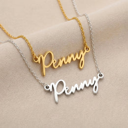 Penny Name Necklace | 18ct Gold, Silver & Vermeil | Ready to Ship
