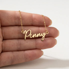 Penny Name Necklace | 18ct Gold, Silver & Vermeil | Ready to Ship