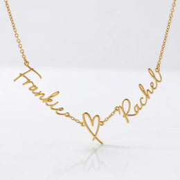 Personalised Double Name Heart Necklace | HBD Jewellery